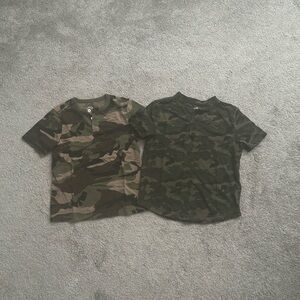 Wonder Nation and Old Navy Boys Camouflage Shirt - Green and Brown, Both size 8.